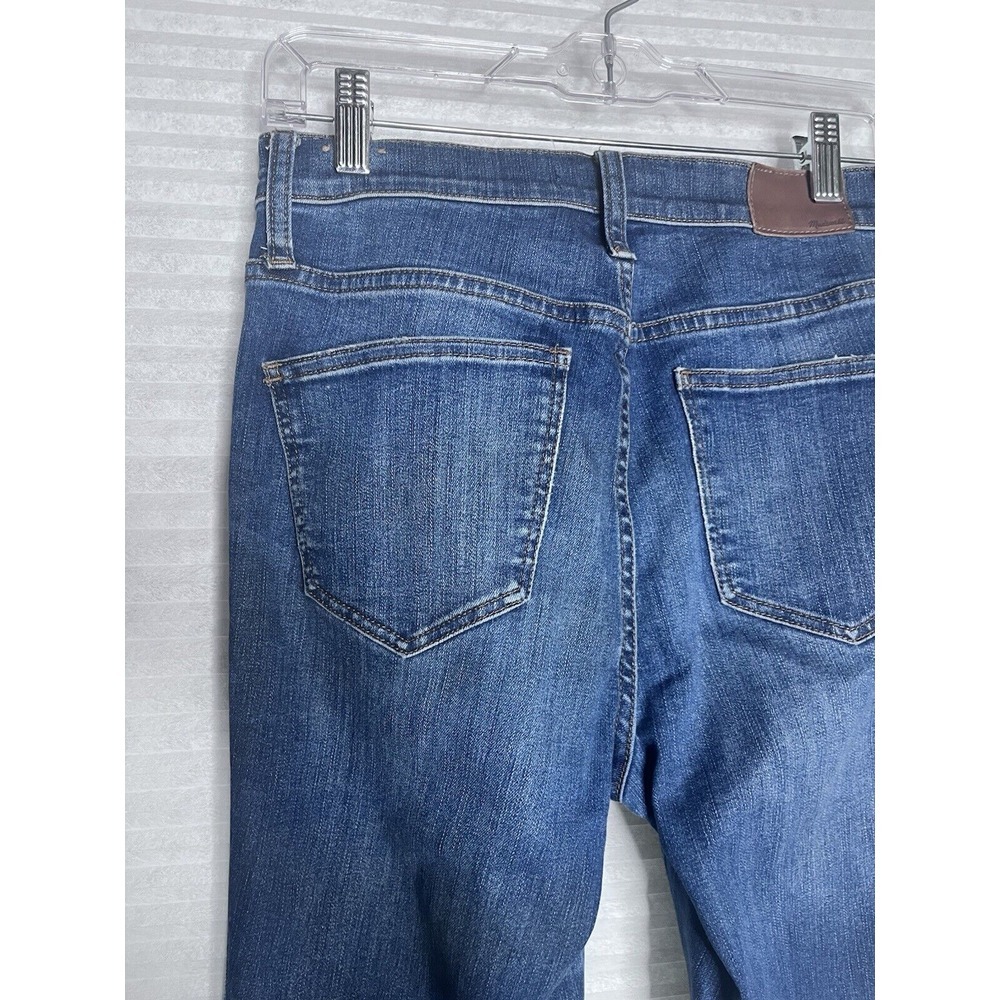 Madewell Womens Dark Jeans Size 27, 10" High Rise Skinny Raw Hem Button Fly - Picture 13 of 16